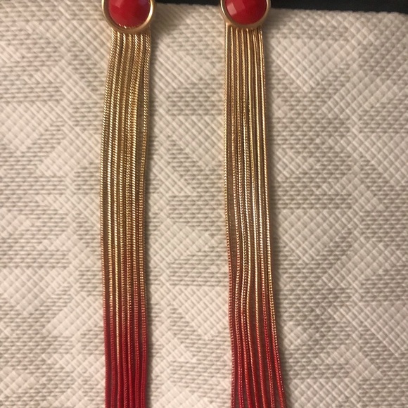 Red Steve Madden Earrings - Picture 2 of 2